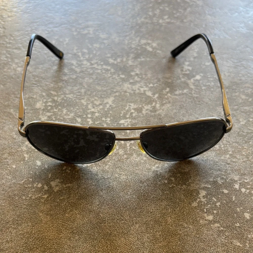 Polaroid Dark Gray Aviator Sunglasses - Picture 3 of 3
